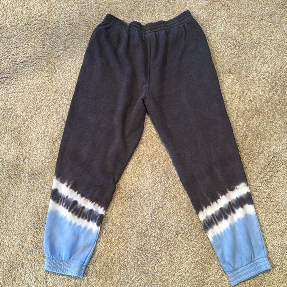 PINK Victoria's Secret Black Tee with Blue Tie-Dye Sleeves - Picture 5 of 5